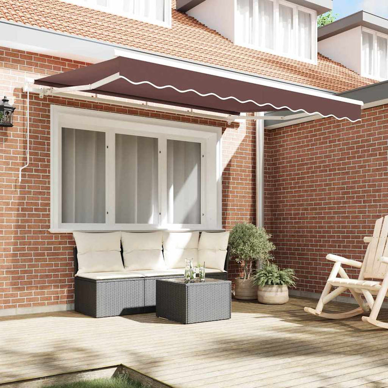 ギャラリービューアに画像をロードする, Vidaxl vervangingsdoek voor zonnescherm bruin 330 x 195 cm polyester
