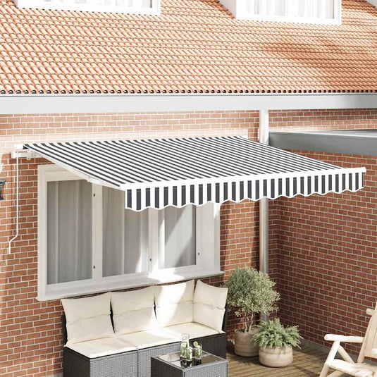 Vidaxl vervangingsdoek voor zonnescherm antraciet en wit 280 x 195 cm