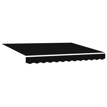 Vidaxl vervangingsdoek voor zonnescherm zwart 280 x 245 cm polyester