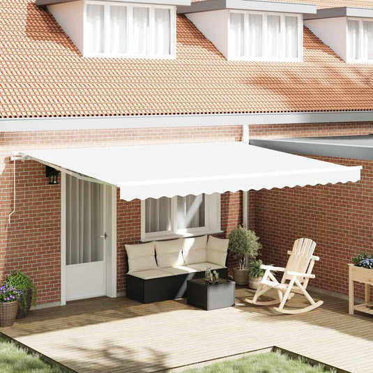 Vidaxl vervangingsdoek voor zonnescherm wit 430 x 295 cm polyester