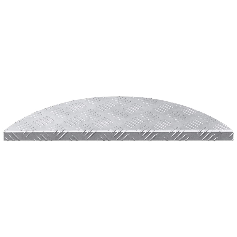 ギャラリービューアに画像をロードする, Vidaxl trap tread halvemaanvormig 10 pcs zilver 60 x 18 cm aluminium
