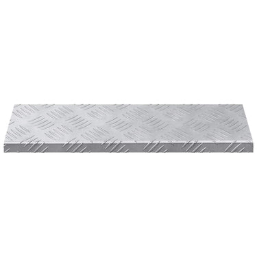 Vidaxl trap tread rechthoekig 15 pcs zilver 60 x 18 cm aluminium
