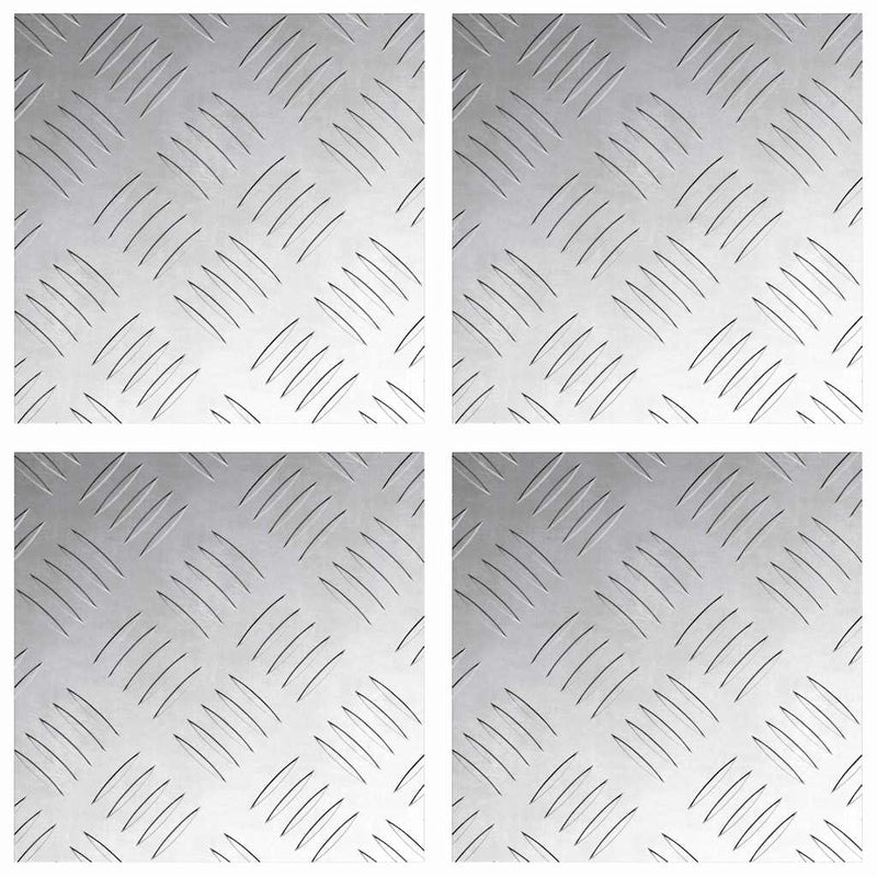 Chargez l'image dans la visionneuse de la galerie, Vidaxl trap tread vierkant 4 pcs zilver 20 x 20 cm aluminium
