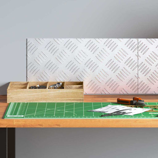 Vidaxl trapmatten 2 st 40 x 20 cm zilver aluminium rechthoekig