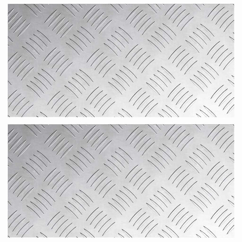 ギャラリービューアに画像をロードする, Vidaxl trap tread rechthoekig 2 pcs zilver 40 x 20 cm aluminium
