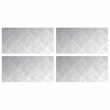 Vidaxl trap tread rechthoekig 4 pcs zilver 40 x 20 cm aluminium