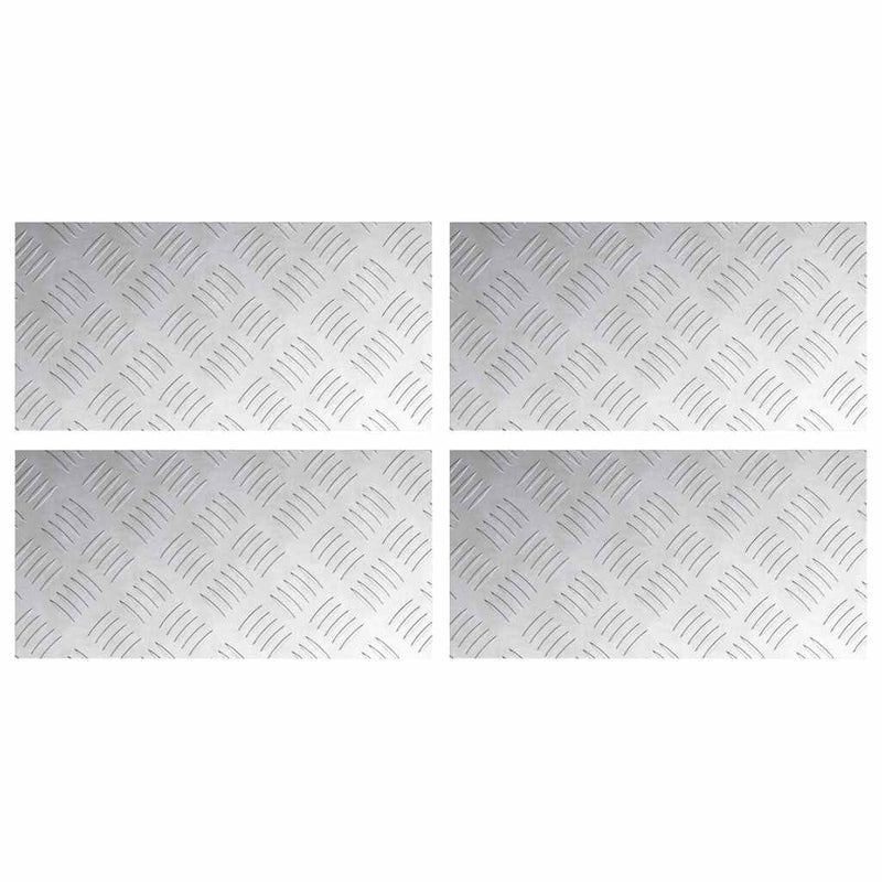 ギャラリービューアに画像をロードする, Vidaxl trap tread rechthoekig 4 pcs zilver 40 x 20 cm aluminium
