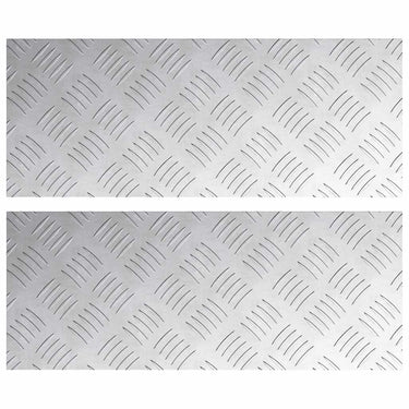 Vidaxl trap tread rechthoekig 2 pcs zilver 50 x 20 cm aluminium