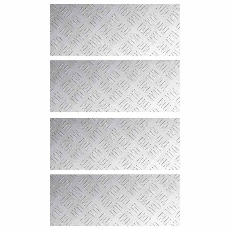 Chargez l'image dans la visionneuse de la galerie, Vidaxl trap tread rechthoekig 4 pcs zilver 50 x 20 cm aluminium
