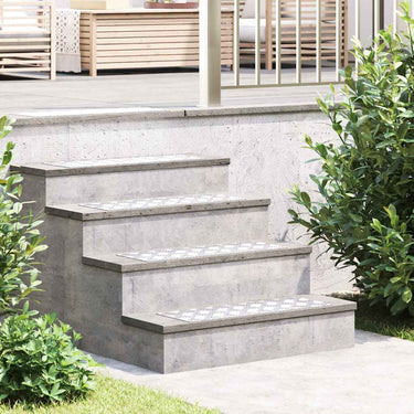 Vidaxl trap tread rechthoekig 4 pcs zilver 60 x 20 cm aluminium