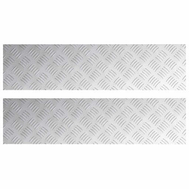 Vidaxl trap tread rechthoekig 2 pcs zilver 80 x 20 cm aluminium