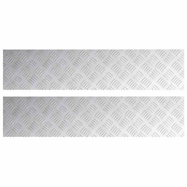 Vidaxl trap tread rechthoekig 2 pcs zilver 90 x 20 cm aluminium