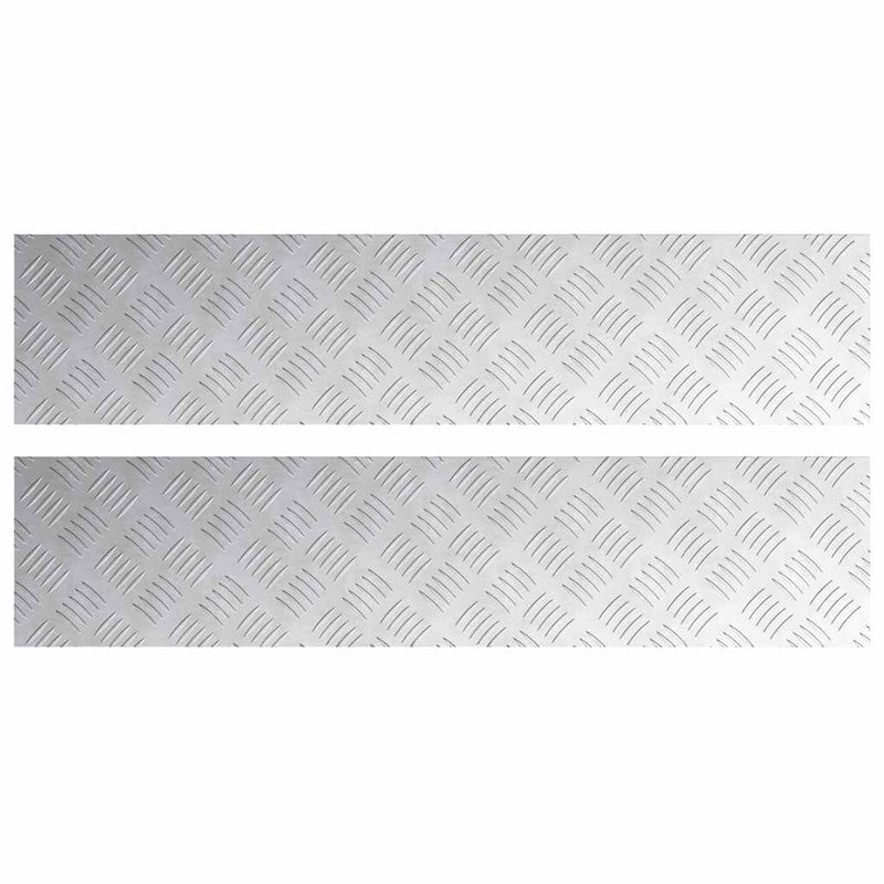 Chargez l'image dans la visionneuse de la galerie, Vidaxl trap tread rechthoekig 2 pcs zilver 90 x 20 cm aluminium
