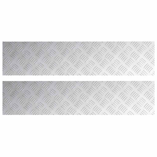 Vidaxl trap tread rechthoekig 2 pcs zilver 90 x 20 cm aluminium