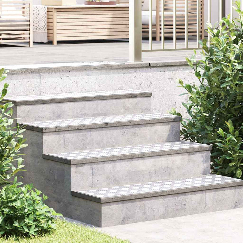 ギャラリービューアに画像をロードする, Vidaxl trap tread rechthoekig 2 pcs zilver 100 x 25 cm aluminium
