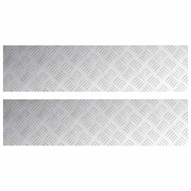 ギャラリービューアに画像をロードする, Vidaxl trap tread rechthoekig 2 pcs zilver 100 x 25 cm aluminium
