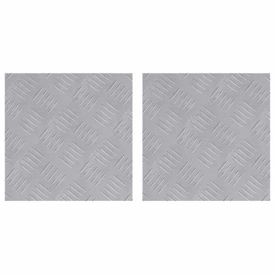 Vidaxl trap tread vierkant 2 pcs zilver 30 x 30 cm aluminium