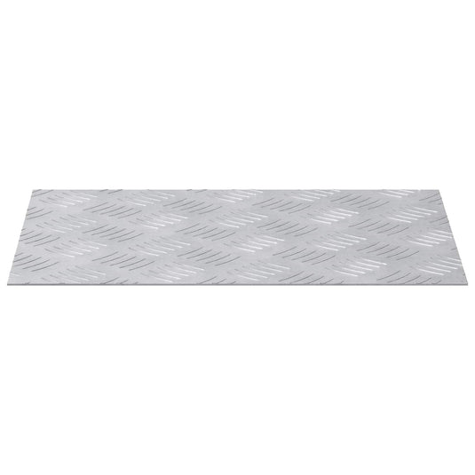 Vidaxl trap tread rechthoekig 2 pcs zilver 40 x 30 cm aluminium