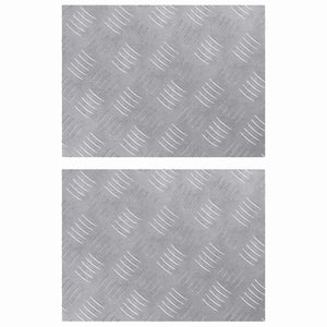 Vidaxl trap tread rechthoekig 2 pcs zilver 40 x 30 cm aluminium