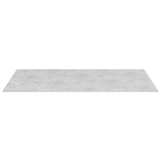 Vidaxl trap tread rechthoekig 2 pcs zilver 50 x 30 cm aluminium