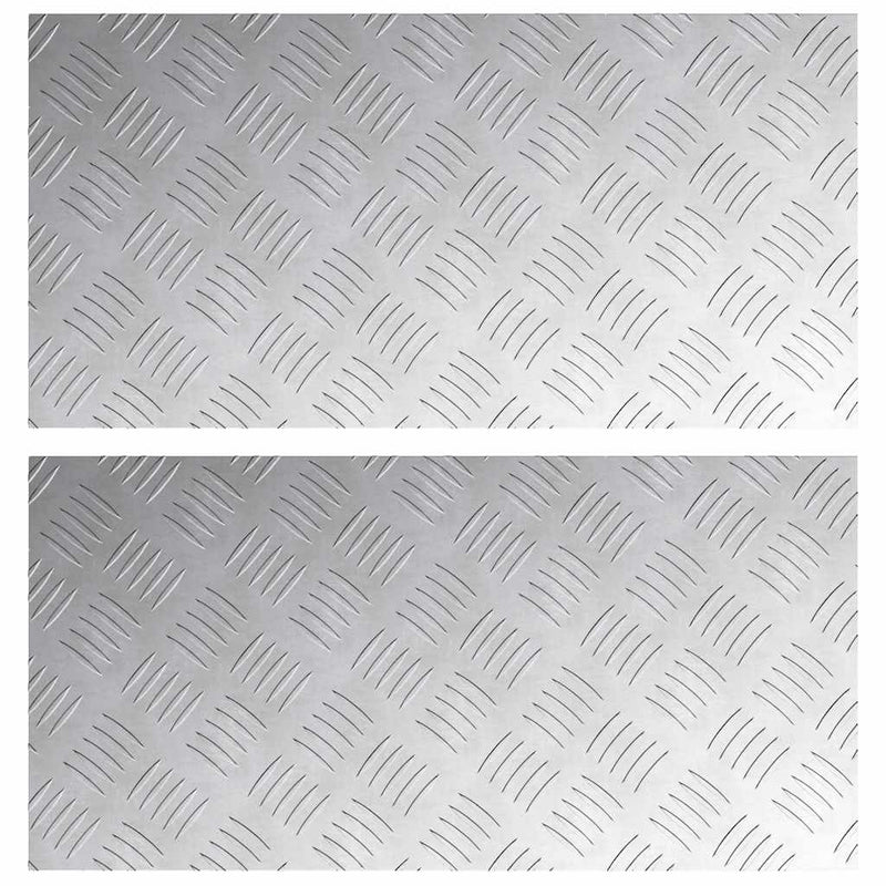 ギャラリービューアに画像をロードする, Vidaxl trap tread rechthoekig 2 pcs zilver 60 x 30 cm aluminium
