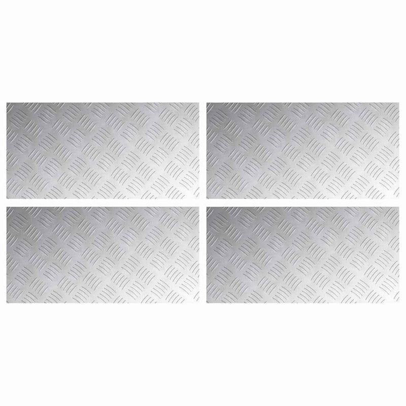 ギャラリービューアに画像をロードする, Vidaxl trap tread rechthoekig 4 pcs zilver 60 x 30 cm aluminium
