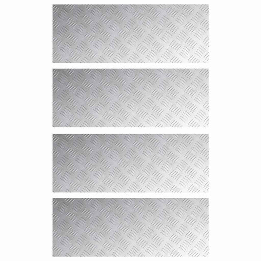 Vidaxl trap tread rechthoekig 4 pcs zilver 80 x 30 cm aluminium