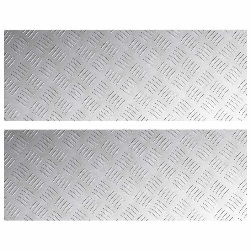 ギャラリービューアに画像をロードする, Vidaxl trap tread rechthoekig 2 pcs zilver 80 x 30 cm aluminium
