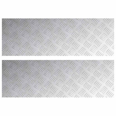 Vidaxl trap tread rechthoekig 2 pcs zilver 90 x 30 cm aluminium