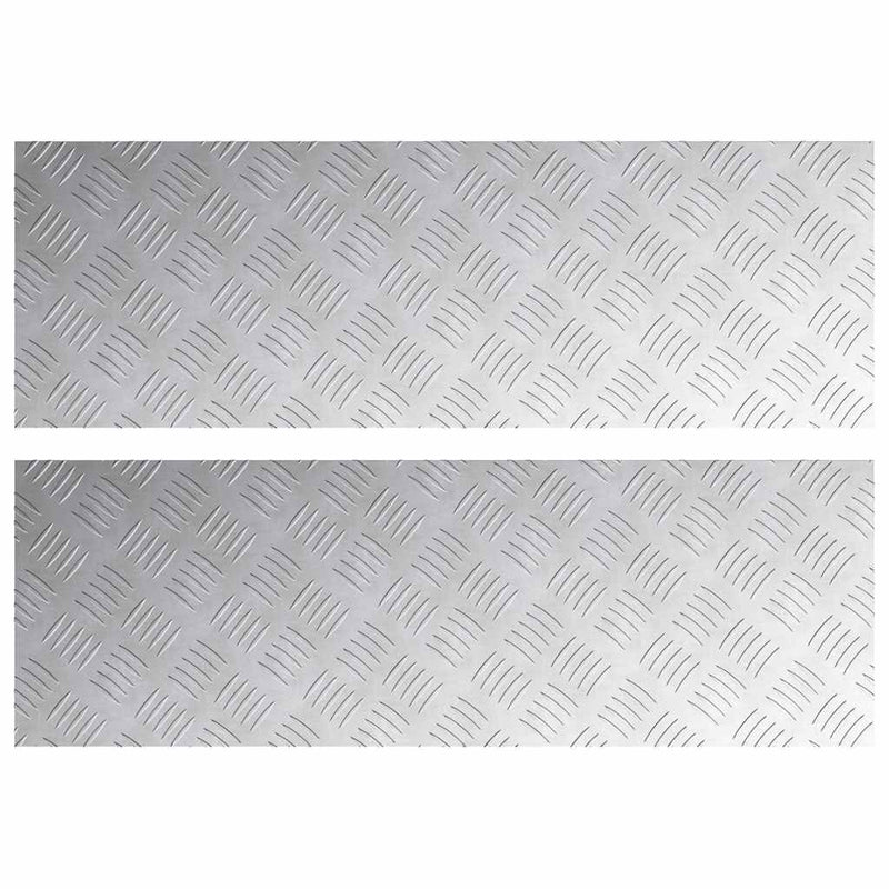 ギャラリービューアに画像をロードする, Vidaxl trap tread rechthoekig 2 pcs zilver 90 x 30 cm aluminium
