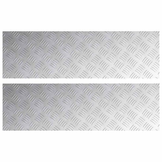 Vidaxl trap tread rechthoekig 2 pcs zilver 100 x 30 cm aluminium