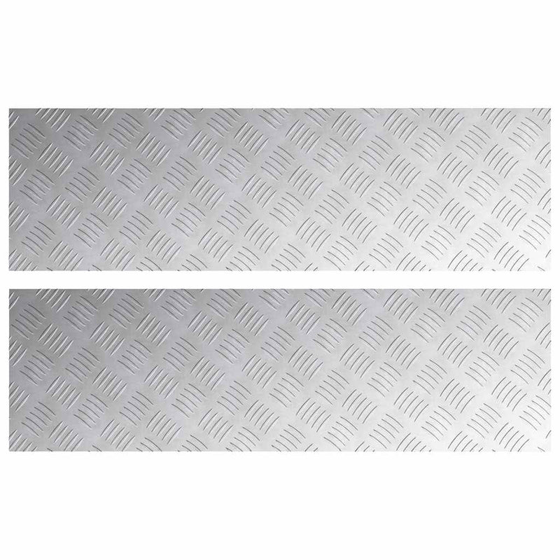ギャラリービューアに画像をロードする, Vidaxl trap tread rechthoekig 2 pcs zilver 100 x 30 cm aluminium
