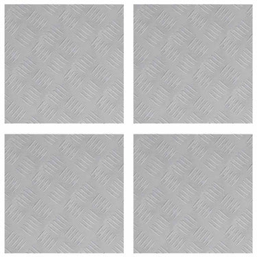 Vidaxl trap tread vierkant 4 pcs zilver 40 x 40 cm aluminium