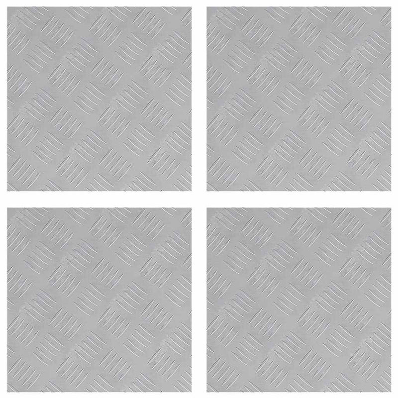 ギャラリービューアに画像をロードする, Vidaxl trap tread vierkant 4 pcs zilver 40 x 40 cm aluminium
