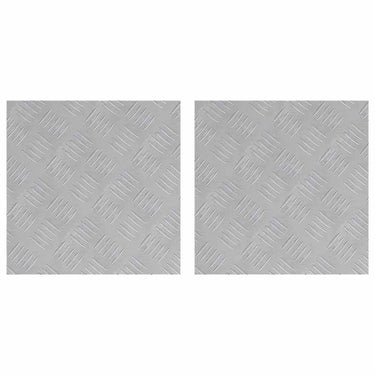 Vidaxl trap tread vierkant 2 pcs zilver 40 x 40 cm aluminium