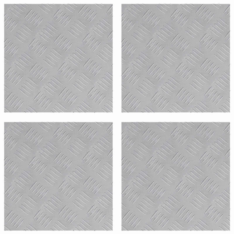 ギャラリービューアに画像をロードする, Vidaxl trap tread vierkant 4 pcs zilver 40 x 40 cm aluminium
