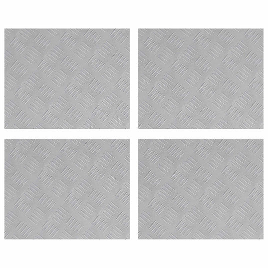 Vidaxl trap tread rechthoekig 4 pcs zilver 50 x 40 cm aluminium
