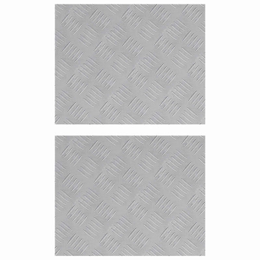 Vidaxl trap tread rechthoekig 2 pcs zilver 50 x 40 cm aluminium