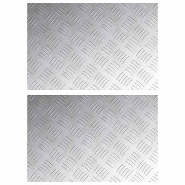 Vidaxl trap tread rechthoekig 2 pcs zilver 60 x 40 cm aluminium