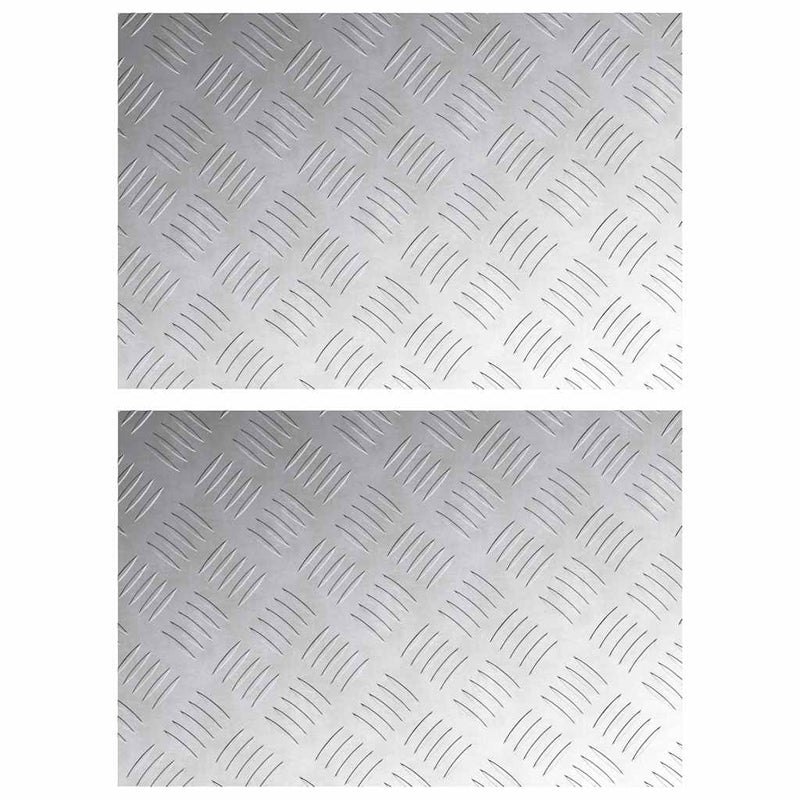 ギャラリービューアに画像をロードする, Vidaxl trap tread rechthoekig 2 pcs zilver 60 x 40 cm aluminium
