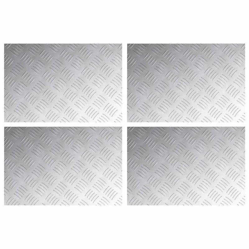 ギャラリービューアに画像をロードする, Vidaxl trap tread rechthoekig 4 pcs zilver 60 x 40 cm aluminium

