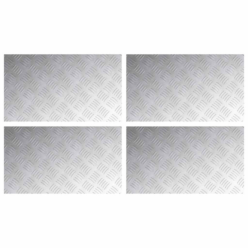 ギャラリービューアに画像をロードする, Vidaxl trap tread rechthoekig 4 pcs zilver 70 x 40 cm aluminium
