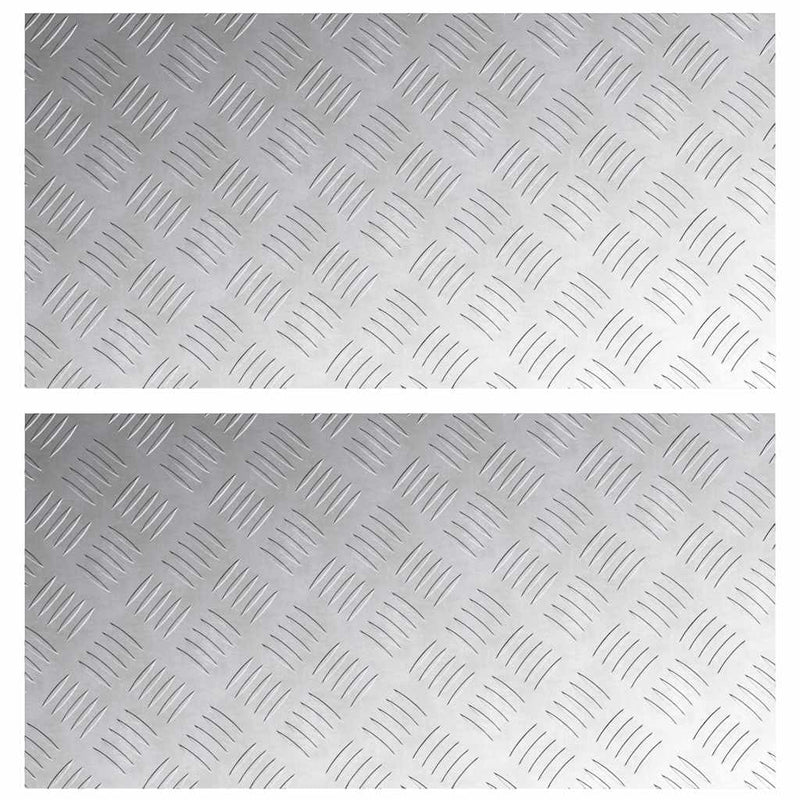 ギャラリービューアに画像をロードする, Vidaxl trap tread rechthoekig 2 pcs zilver 80 x 40 cm aluminium
