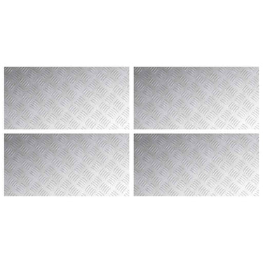 Vidaxl trap tread rechthoekig 4 pcs zilver 80 x 40 cm aluminium