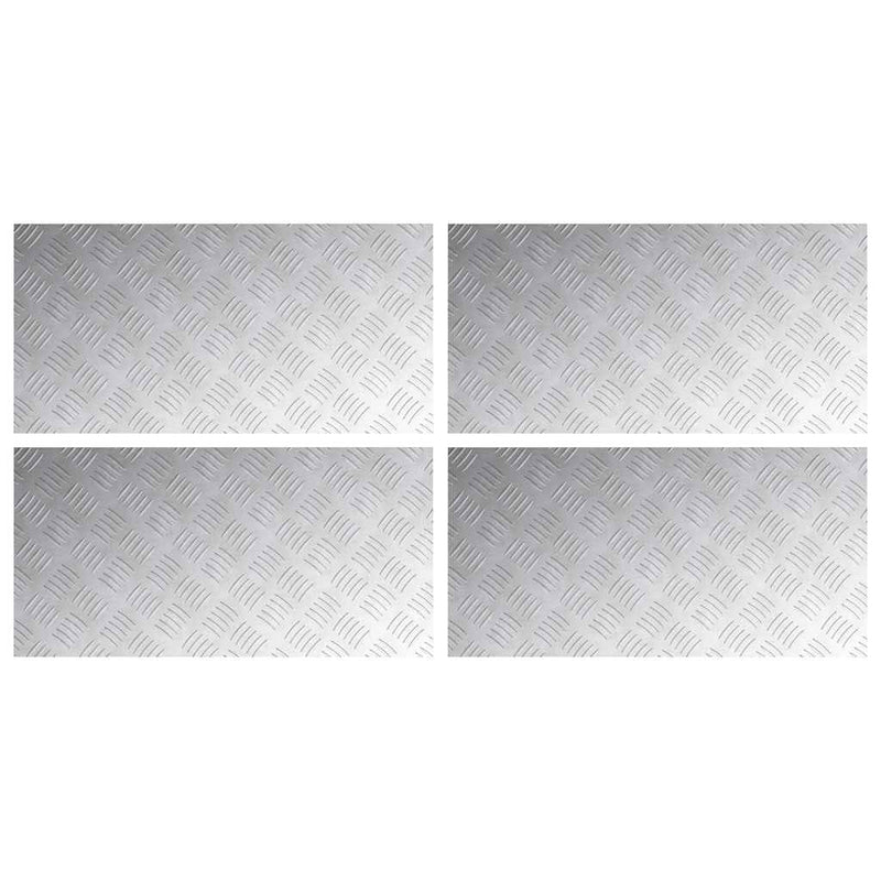 ギャラリービューアに画像をロードする, Vidaxl trap tread rechthoekig 4 pcs zilver 80 x 40 cm aluminium
