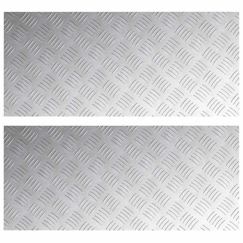 Afbeelding laden in galerijviewer, Vidaxl trap tread rechthoekig 2 pcs zilver 90 x 40 cm aluminium
