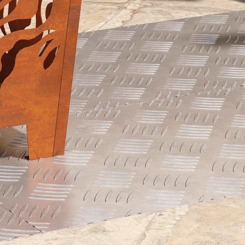 Afbeelding laden in galerijviewer, Vidaxl trap tread rechthoekig 4 pcs zilver 90 x 40 cm aluminium
