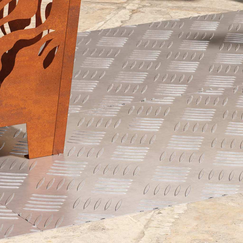 Afbeelding laden in galerijviewer, Vidaxl trap tread rechthoekig 4 pcs zilver 100 x 40 cm aluminium
