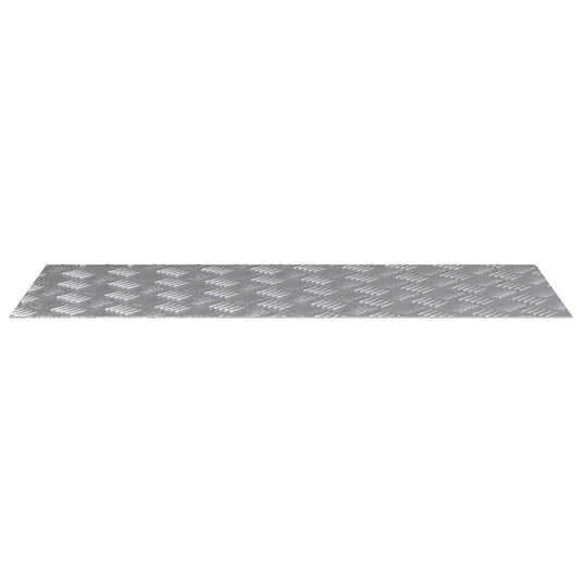 Vidaxl trap tread rechthoekig 2 pcs zilver 100 x 40 cm aluminium