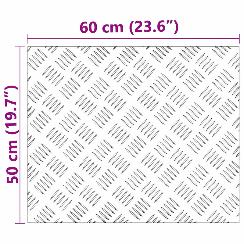 Afbeelding laden in galerijviewer, Vidaxl trap tread rechthoekig 4 pcs zilver 60 x 50 cm aluminium
